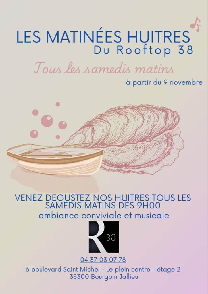 Les matinées huitres du Rooftop38 à Bourgoin